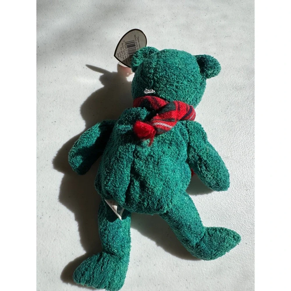 Ty Beanie Baby Wallace the Bear Green Tartan‎ Scarf 1999 Vintage Plush Toy